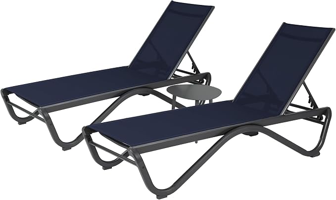 Kozyard Outdoor Chaise Lounge Chair, Full Aluminum Frame, Adjustable Reclining - Image 9