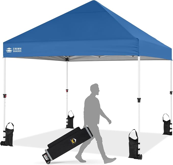 CROWN SHADES Pop Up Canopy Tent, 8x8 Commercial Canopy Tent by CrownShades