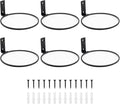 6 Pack 6 Inch Wall Flower Pot Holder Ring Plant Hanger, Metal Planter Hooks by Greemov