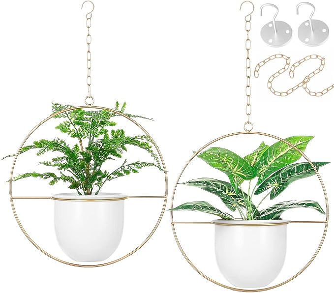 2 Pack Hanging Planters for Indoor Plants by Shineloha