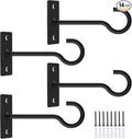 4Pack 4inch Wall Hook for Hanging Plant Bracket by QTJUST