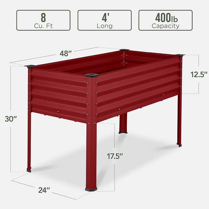 Best Choice Products 48x24x30in Galvanized Raised Garden Bed, Metal Elevated - Image 2