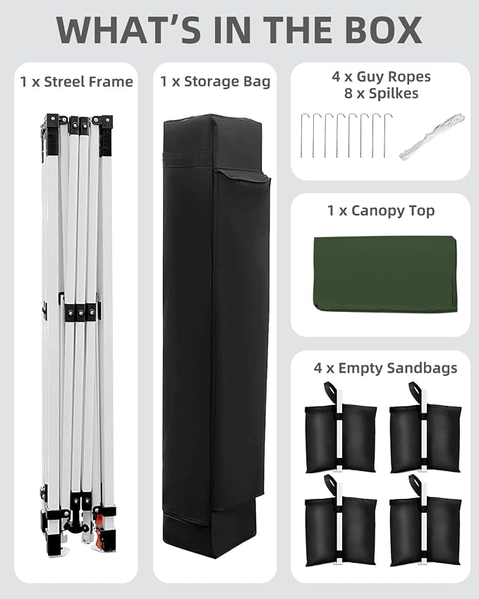 GarveeLife 10x10 Pop Up Canopy Tent, Outdoor Tent - Image 6