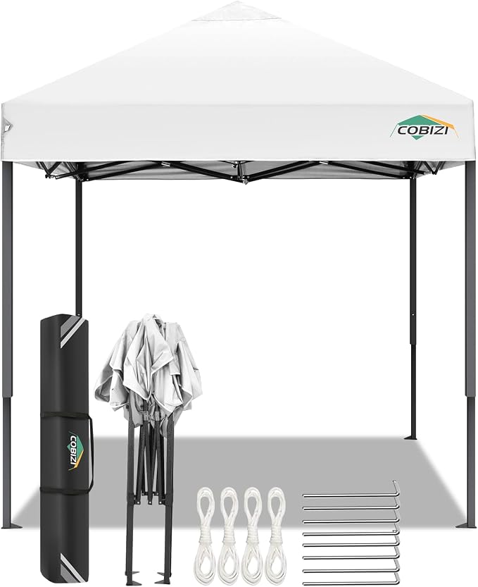 COBIZI 6.6x6.6ft Pop Up Canopy Tent, Heavy Duty Canopy Easy Set up All Weather - Image 7