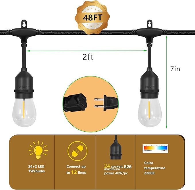 LED Outdoor String Lights - Image 5