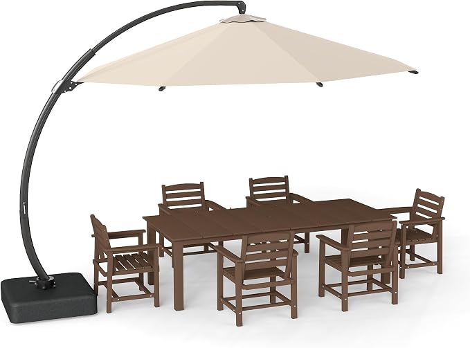 7-Piece Brown Outdoor Dining Set by PatioKingdom
