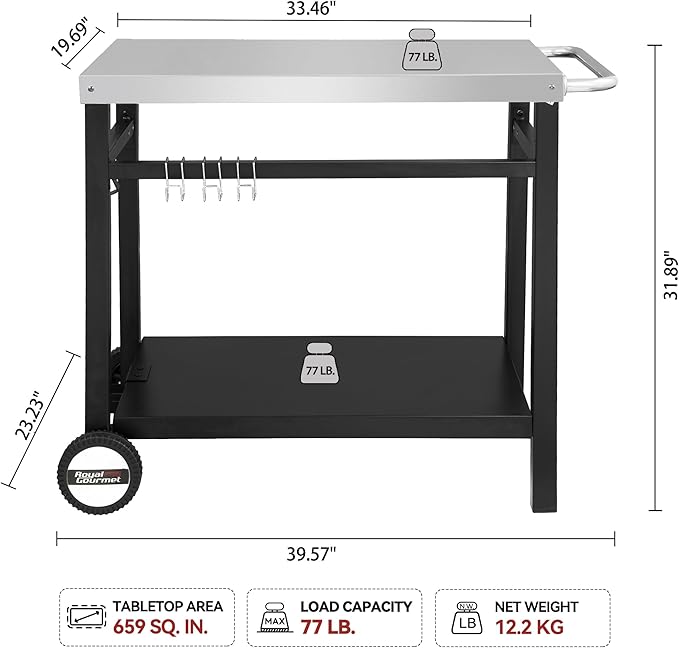 Royal Gourmet Dining Cart Table - Image 2