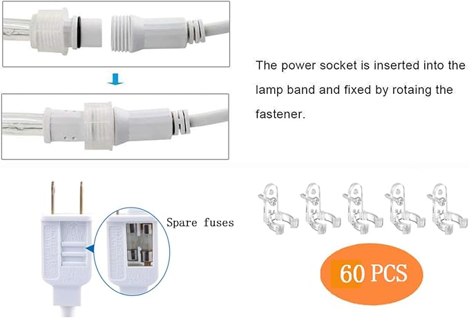 200ft LED Rope Lights Outdoor, 1440 LED Flexible Tube Lights - Image 5