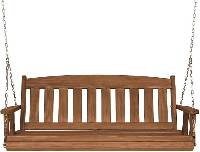 Amish Casual Heavy Duty Mission Treated Porch Swing, Oak Stain, 8Ft Chains by AmishCasual