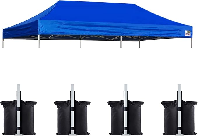 Eurmax USA 10x20 Pop Up Canopy Replacement Canopy Tent Top Cover, Instant by Eurmax