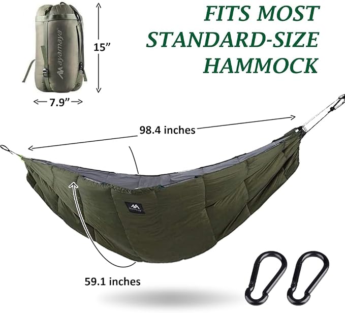 AYAMAYA Single & Double Hammock Underquilt Full Length Big Size Under Quilts - Image 4