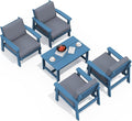 SERWALL Outdoor Patio Furniture Set, 5 Piece HDPE Patio Conversation Sets by SERWALL