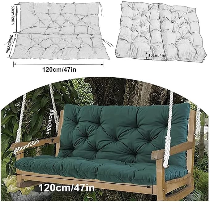 Swing Cushion Replacement Outdoor Porch Waterproof Bench Cushion 2-3 Seater - Image 6