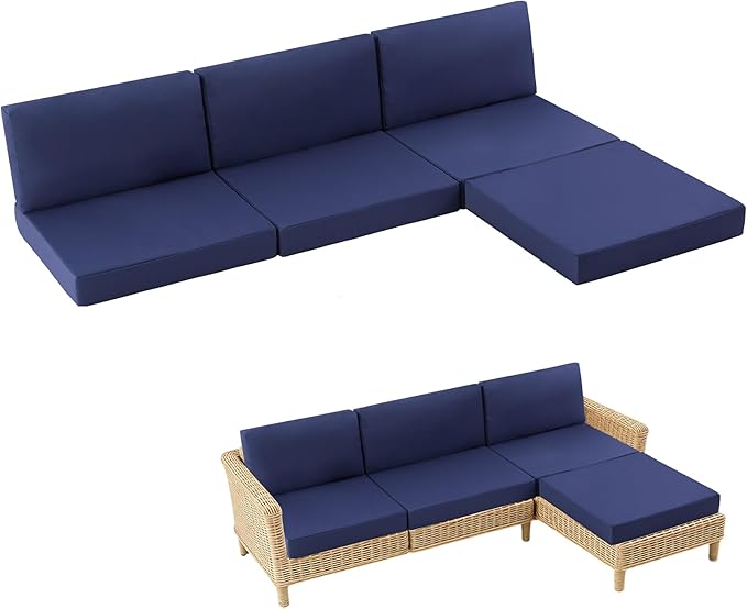 7-Piece Patio Furniture Cushions Set, Replacement Outdoor Cushions by MuaMelop