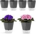 6 Pack Self Watering Pots for Indoor Plants, 5 Inches Self Watering Planters by Planterhoma