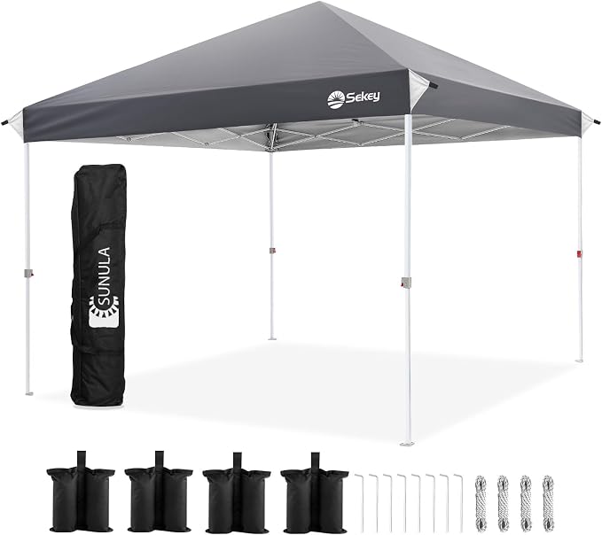 Sekey 10x10 Instant Pop Up Canopy – One Push Setup Easy Up Gazebo; 99% UV by Sekey