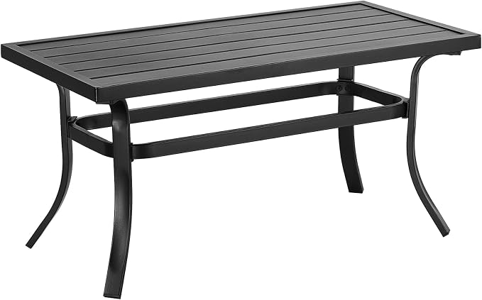 ONBRILL Small Metal Outdoor Coffee Side Table, Steel Coffee Tables by ONBRILL