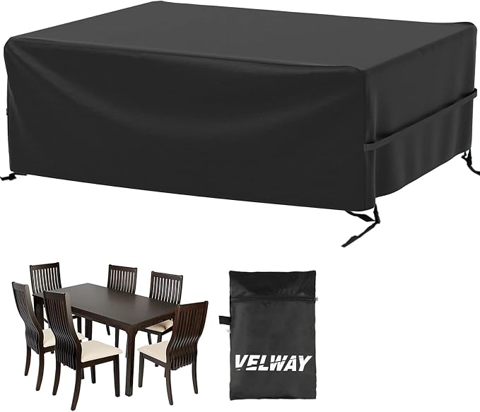 Velway Patio Furniture Cover Outdoor, Waterproof Rectangular Patio Table Chair by Velway
