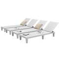 DWVO Outdoor Chaise Lounge, Pool Lounge Chair Set of 4 w/ 5-Level Backrest by DWVO