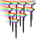 Fabrito Color Changing Solar Spot Lights Outdoor 10 Pack, Auto On/Off RGB by Fabrito