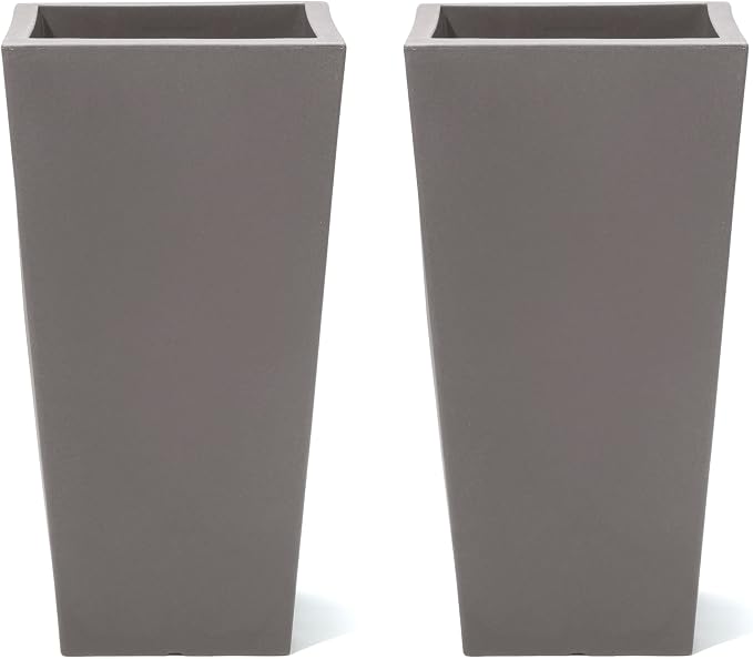 Step2 Tremont Tall Square Tapered Planter, Large Planters by Step2