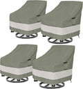 Outdoor Swivel Chair Cover 4 Pack, Waterproof 100% Outdoor Patio Chair Covers by Aacabo