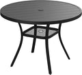 VICLLAX 41.2"x 28" Outdoor Round Patio Table by HOME