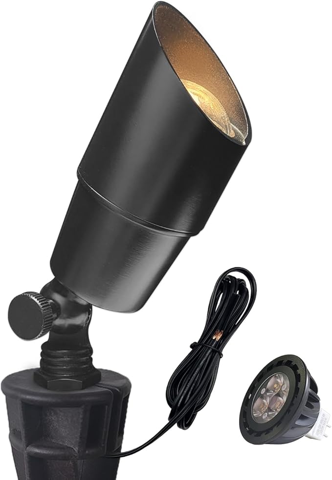 COLOER Brass Low Voltage Landscape Spotlight 1-Pack by COLOER