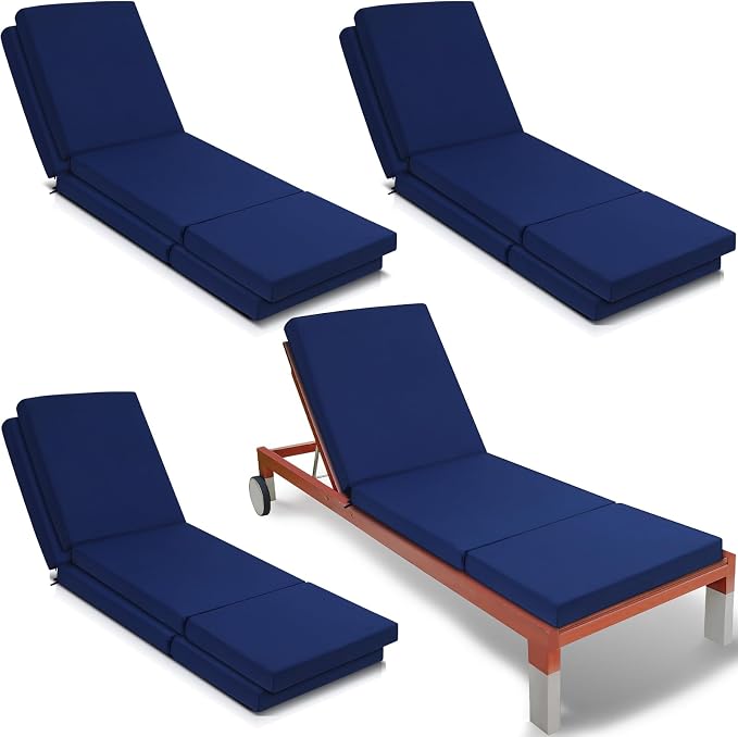 Pinkunn Chaise Lounge Cushion Waterproof Outdoor Lounge Chair Cushions 21 x 72 by Pinkunn