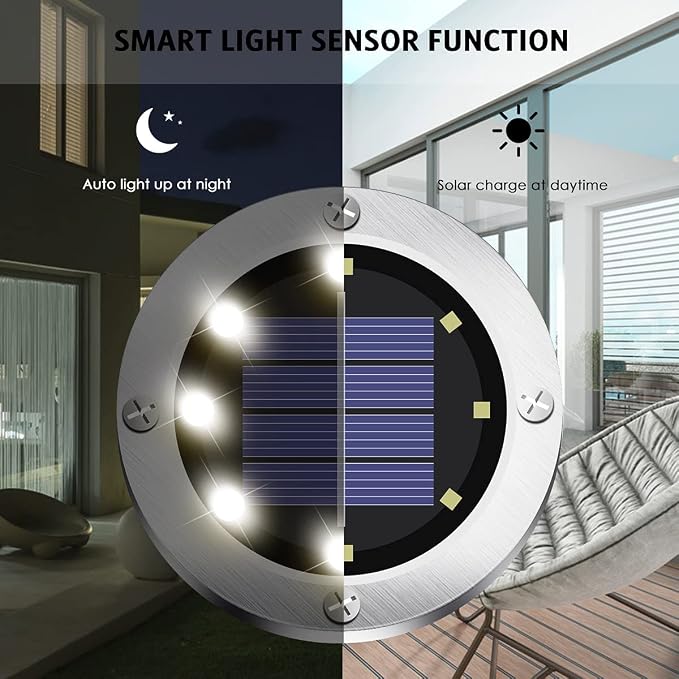 Solar Ground Lights 16 Packs, Garden Solar Outdoor Waterproof Pathway Bright - Image 3