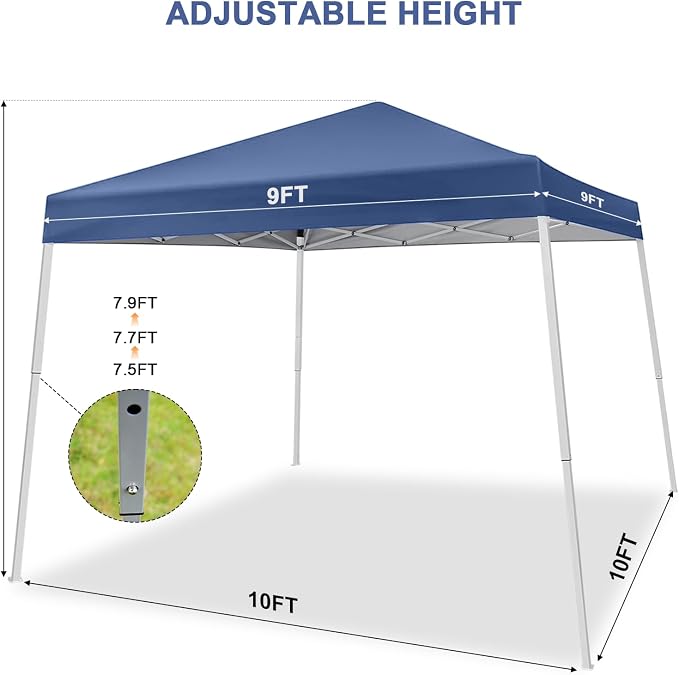 Canopy Tent 10x10, Pop Up Instant Sun Shade Shelter - Image 5