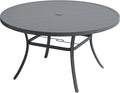 VICLLAX 63" Outdoor Round Patio Table by HOME