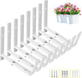 LukLoy Window Planter Box Brackets, 8 Pack Adjustable Heavy Duty Wall Mount by LukLoy