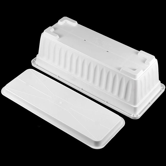 6 Pack 17 Inches Countryside Flower Box Planters, Plastic Vegetable Planters - Image 9