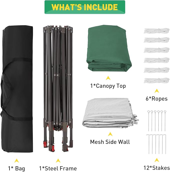 13' x 13' Pop-Up Gazebo, Hexagonal Canopy Shelter - Image 4