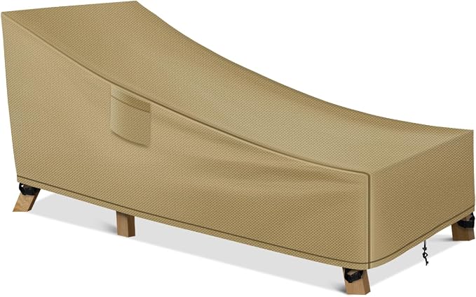 WLEAFJ Patio Chaise Lounge Cover Waterproof, Heavy Duty Outdoor Lounge Chair by WLEAFJ