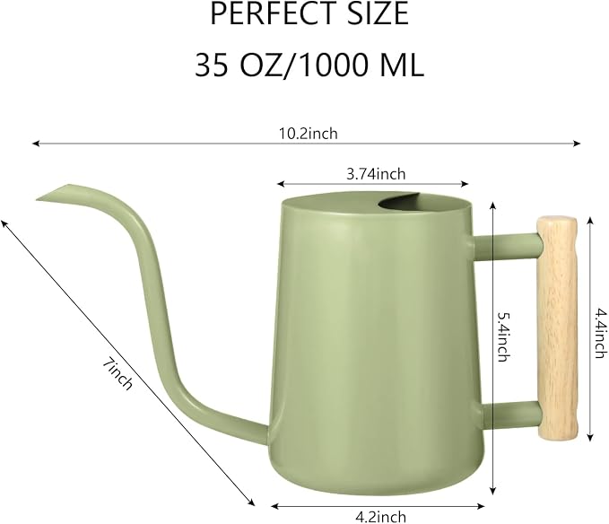 Watering Can Indoor Plants, 35oz Small Indoor Stainless Steel Metal Watering - Image 7
