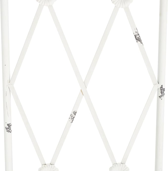 SAFAVIEH Outdoor Collection Atticus Antique White Wrought Iron Lattice Arch - Image 7