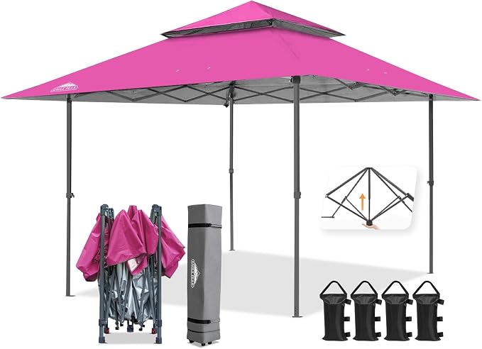 EAGLE PEAK 13x13 Straight Leg Pop Up Canopy Tent Instant Outdoor Canopy Easy by EAGLEPEAK