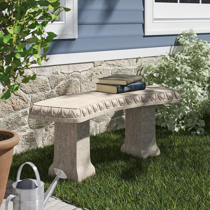 Emsco Group 2306-1AZ Garden Bench – Natural Sandstone Appearance – Made of - Image 2