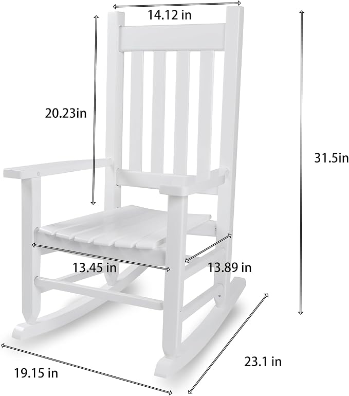 Kids Rocking Chair for Toddlers and Children Comfy Recliner Wooden Rocker for - Image 3