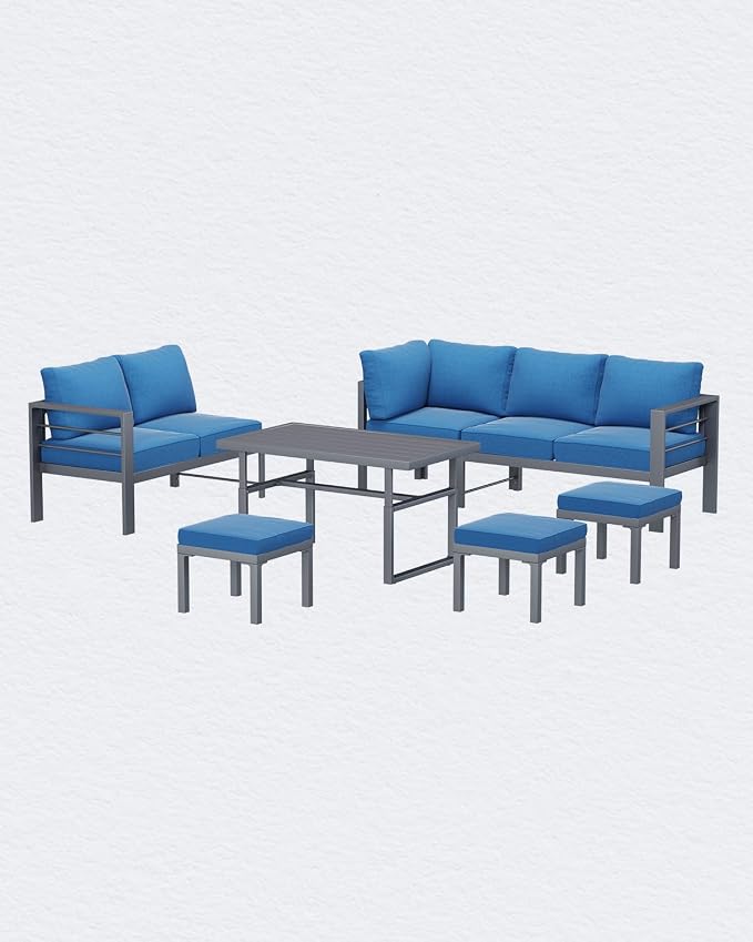 AECOJOY Aluminum Patio Furniture Set, 8 Seats Modern Outdoor Furniture - Image 6