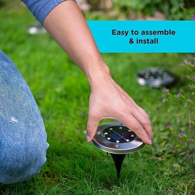 BLACK+DECKER Solar-Powered Outdoor Disk Light - Image 7