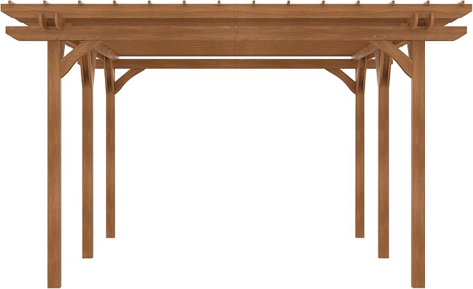 Outsunny 12' x 20' Outdoor Pergola, Wood Gazebo Grape Trellis - Image 8