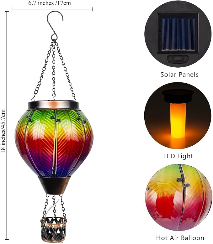 Colorful Solar Hot Air Balloon Lantern - Image 5