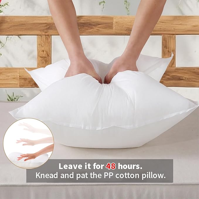 Twin Size Pillow & Bolster Cushion PP Cotton Fiberfill Inserts Replacement Set - Image 5