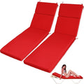 2 Pcs Indoor Outdoor Chaise Lounge Cushions Sponge Bench Outdoor Furniture by SmoothNovelty