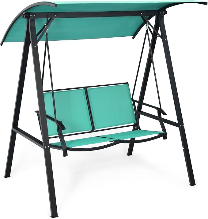 Tangkula 2-Person Patio Swing, Weather Resistant Porch Swing by TANGKULA