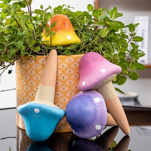 4 Pack Terracotta Watering Spikes, Vacation Self-Watering Planters Devices by CZWLHG