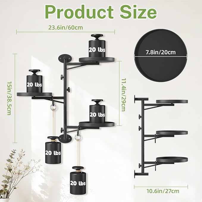iDavosic.ly Rotating Window Plant Shelves, 3-Tier Metal Wall Stand - Image 3